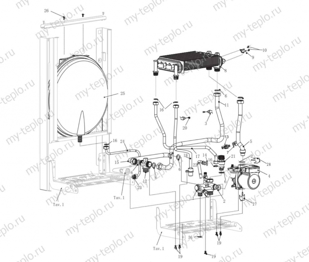 Запчасти для котла Electrolux Basic X 24 Fi купить в Озёрске