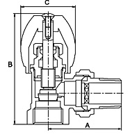 Купить Вентиль радиатора прямой с уплотнением PROFactor  в Озёрске