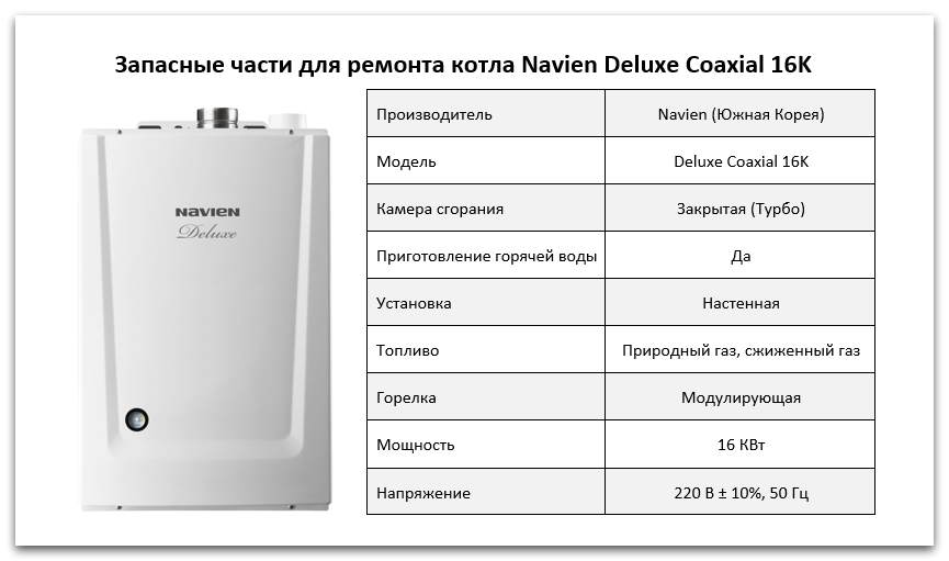 Купить запчасти Navien Deluxe Coaxial 16K в Озёрске