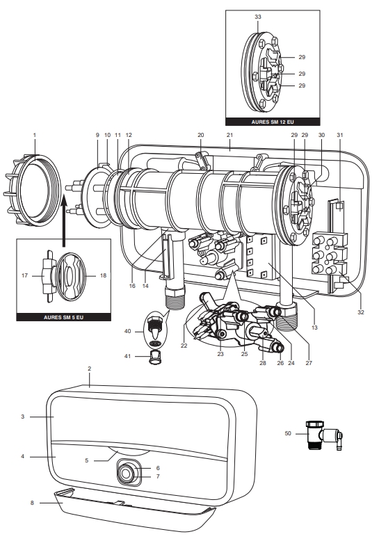 Запчасти Ariston AURES SM 9,5 EU купить в Озёрске