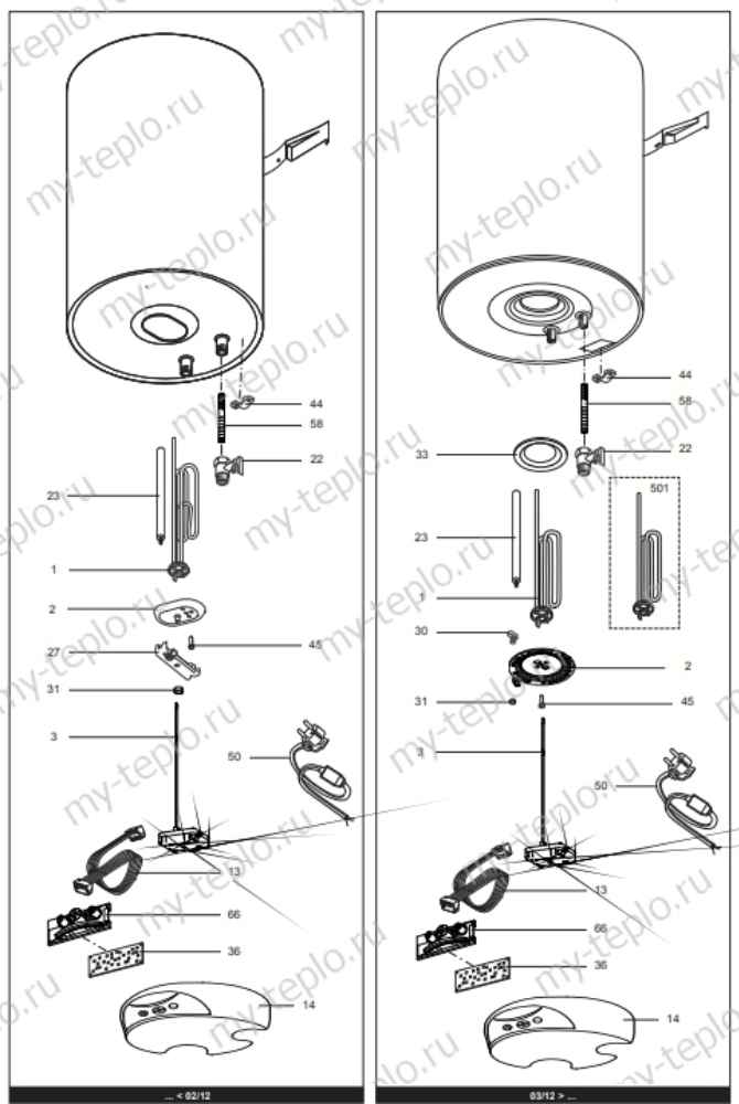 Запчасти Ariston ABS PRO ECO 40 V SLIM купить в Озёрске